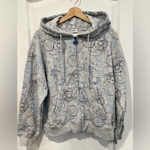 Disney Stitch Zip Up Women’s Hoodie, Color: Gray/Blue, Size: L, Brand New!